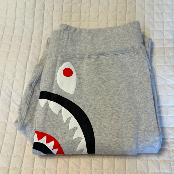 (NWOT) A Bathing Ape Shark Slim-Fit Joggers - US XL, Grey - Picture 5 of 8